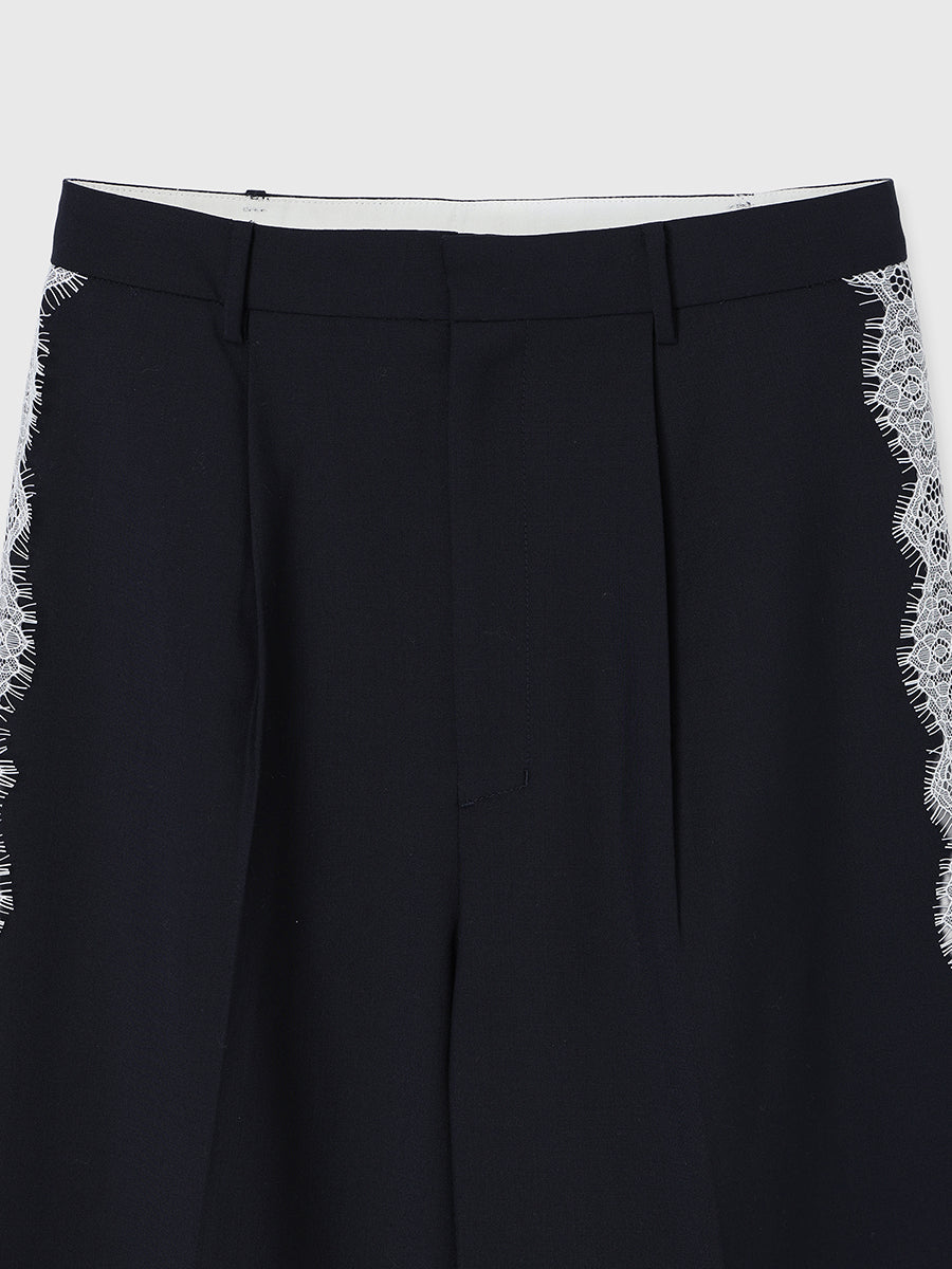 レーストリムタックパンツ