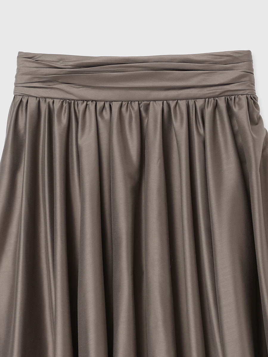 ギャザーベルトオーガンスカート