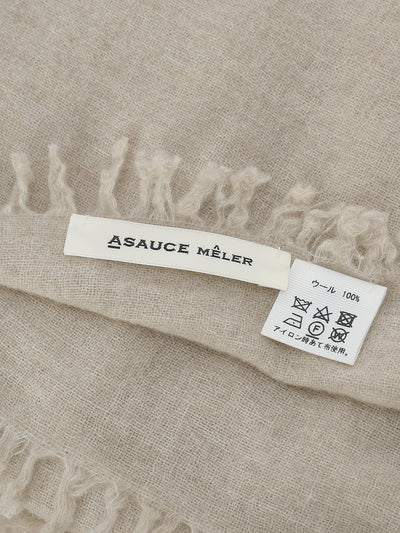 【ASAUCE MELER】ファインラムエアリーソリッドウールストール