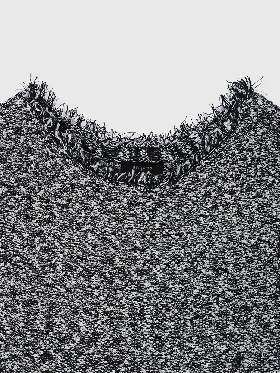 ブラッシュツイードニットワンピース