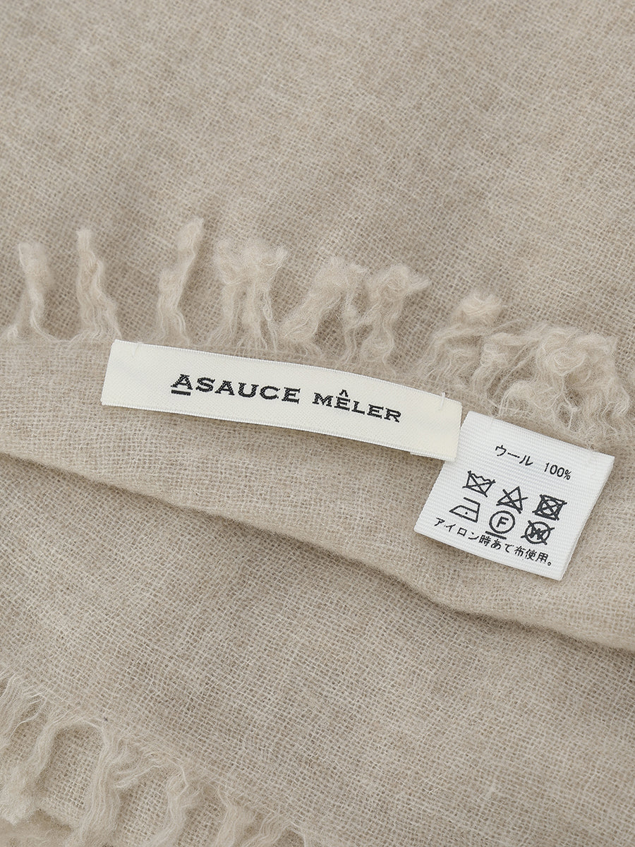 【ASAUCE MELER】ファインラムエアリーソリッドウールストール