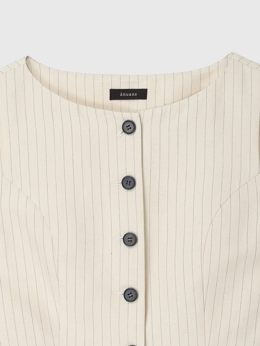 テクスチャーコンパクトジレ