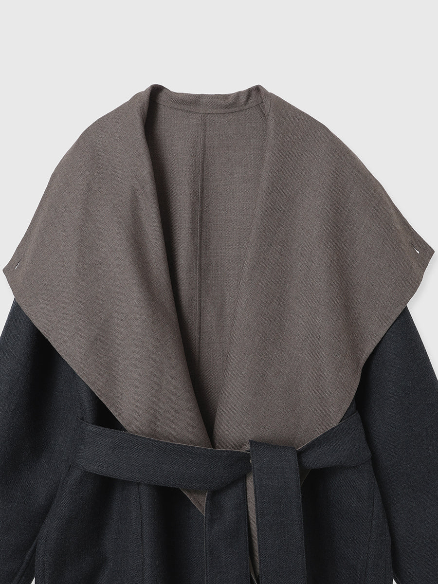 ウールリバーオーバーロングコート