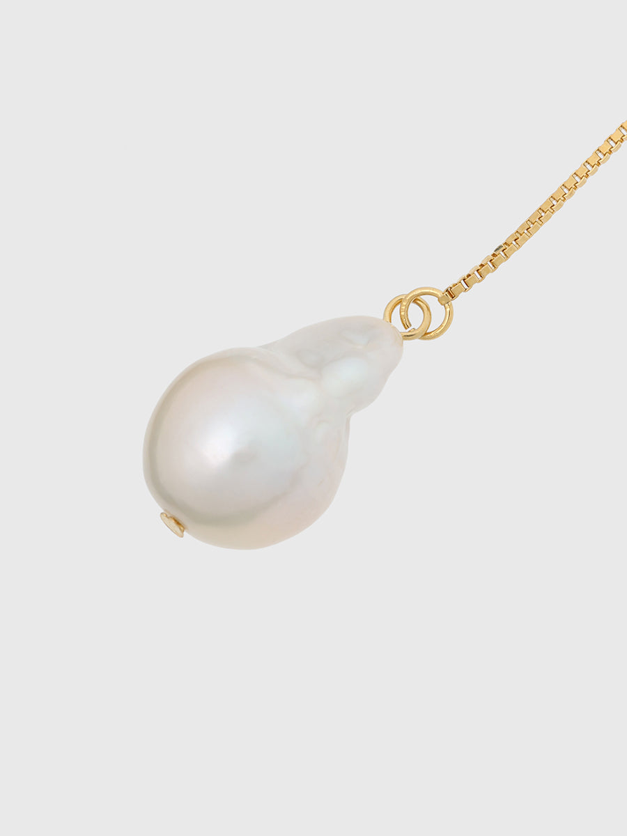 アシメロングパールピアス