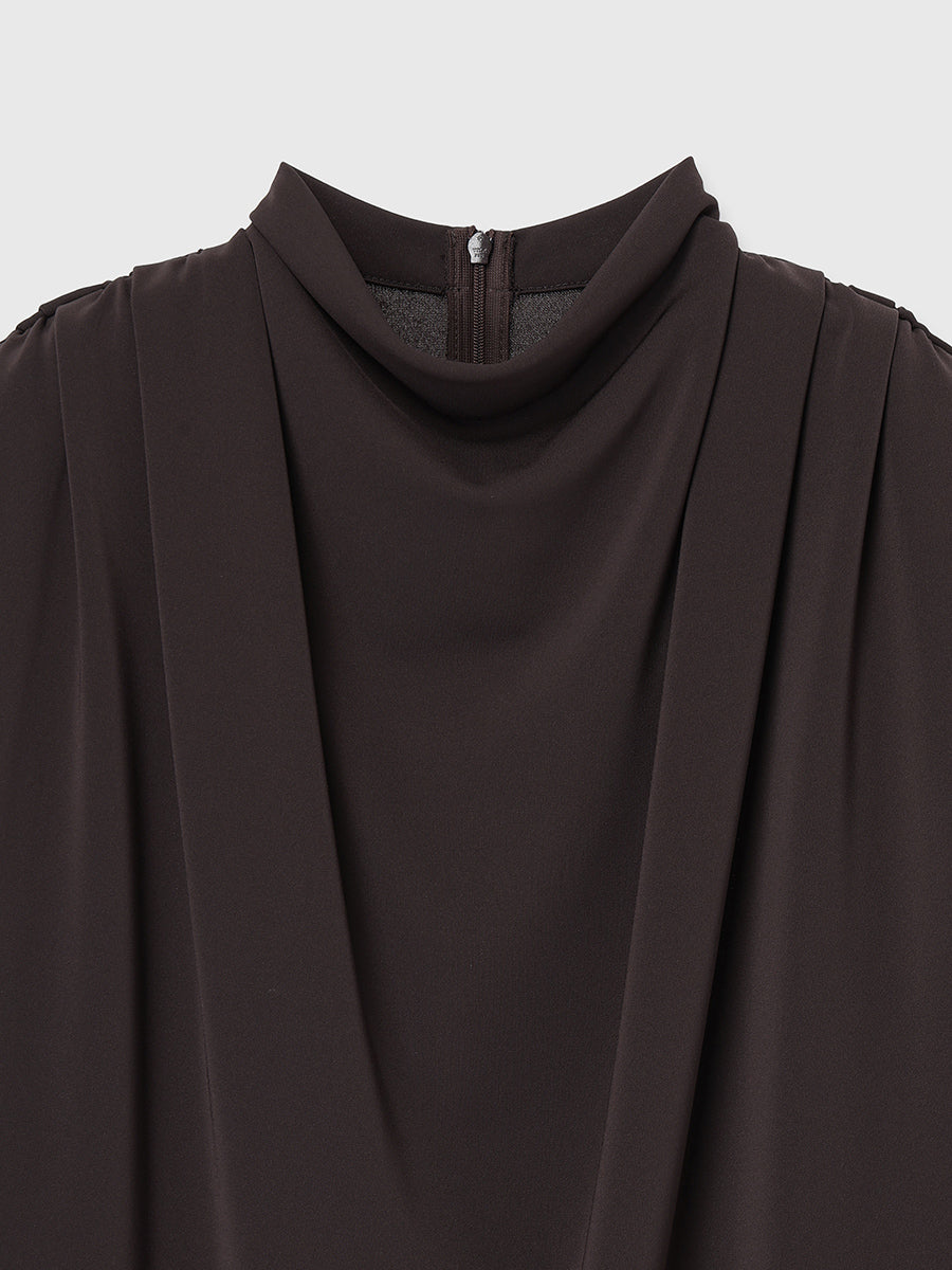 トリアセギャザードレープカットトップス