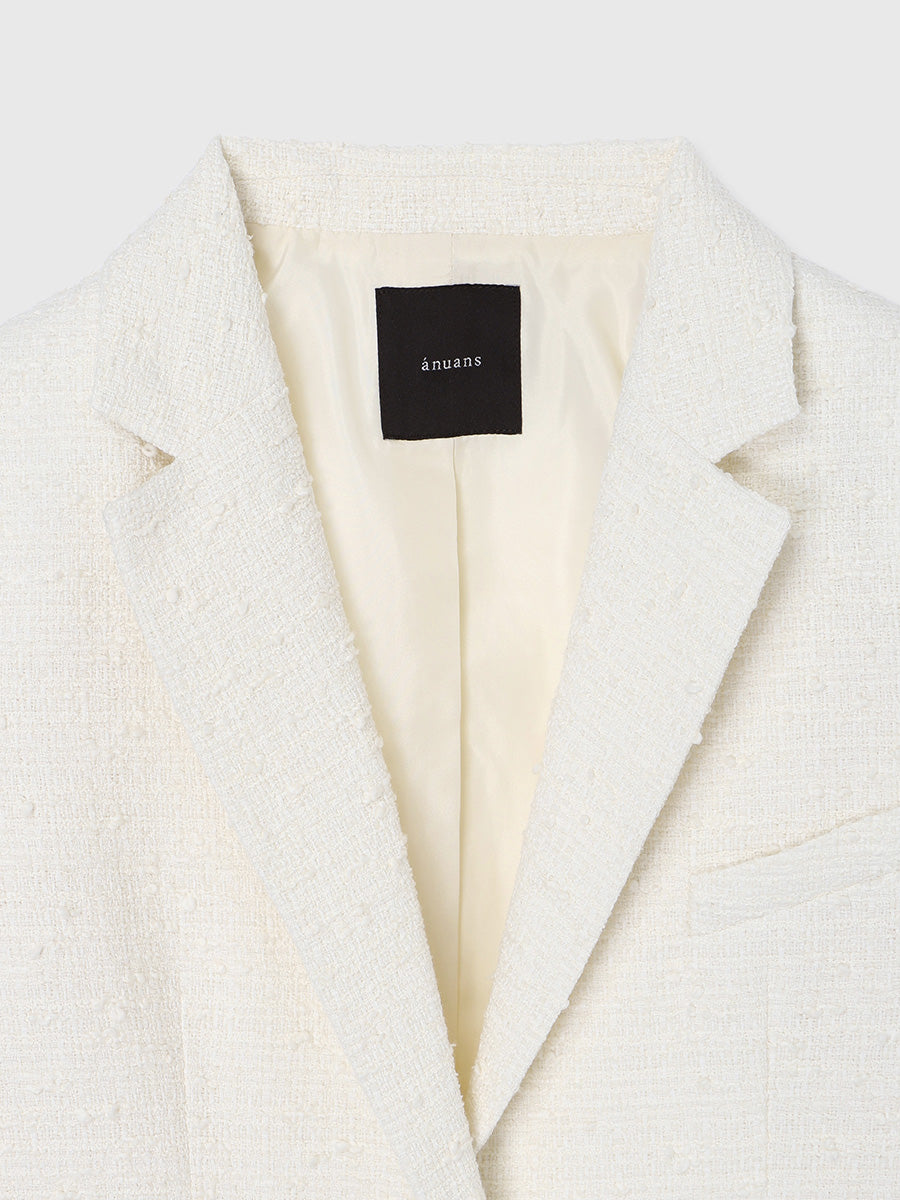 ツイードシングルオーバージャケット