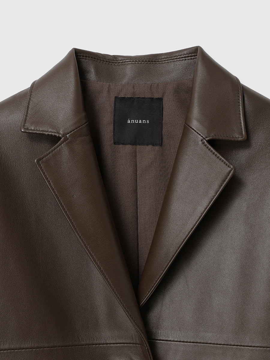 レザーテーラードジャケット