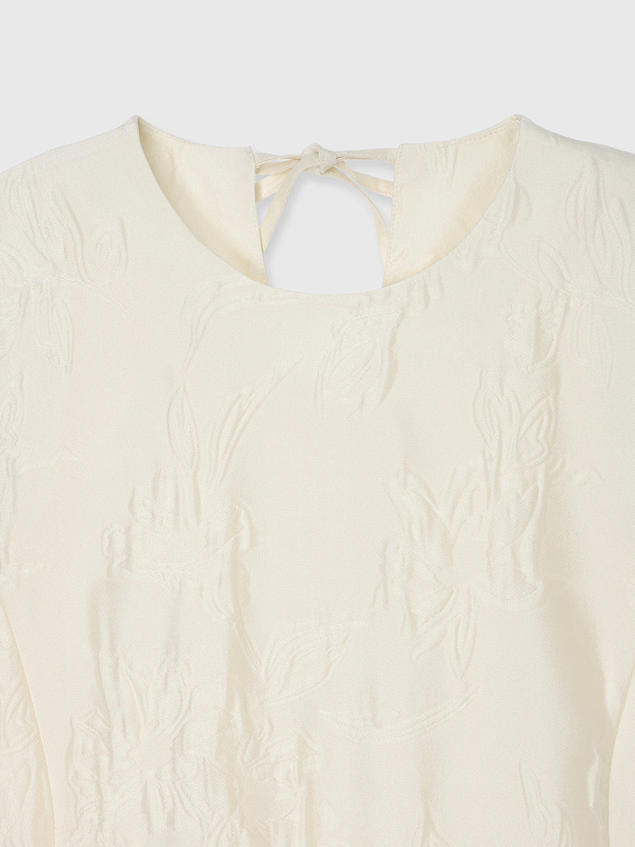 ジャガードギャザーワンピース