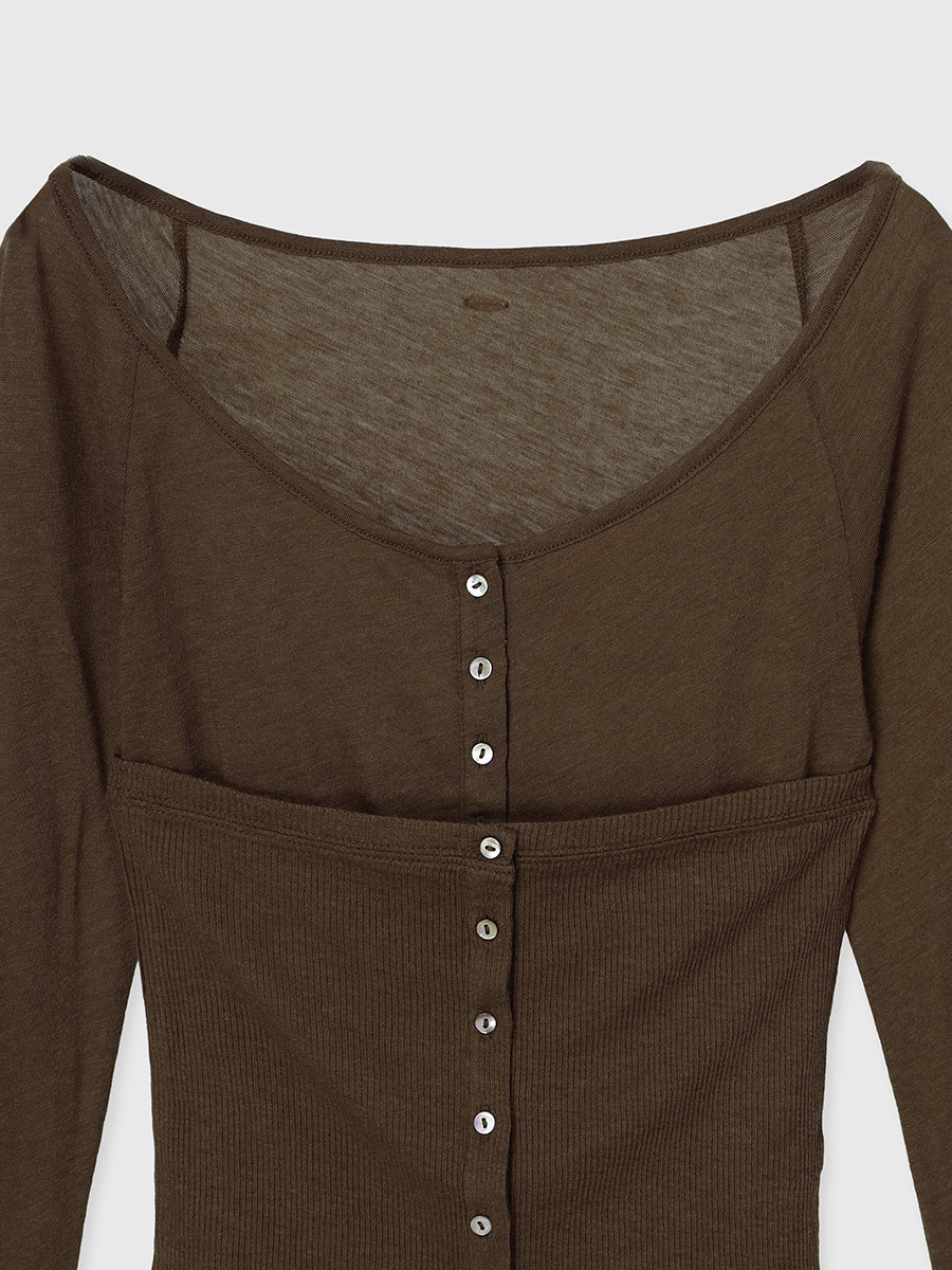 シアーウールレイヤリングトップス