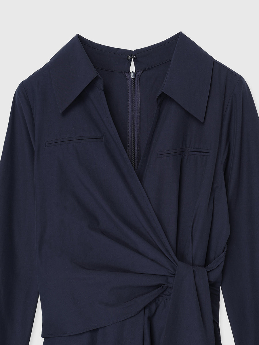 カシュクールシャツワンピース