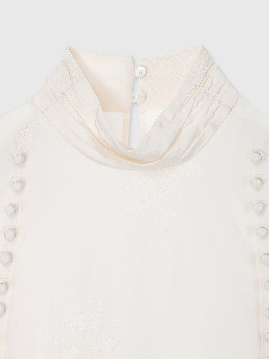 ブーケジャカードブラウス