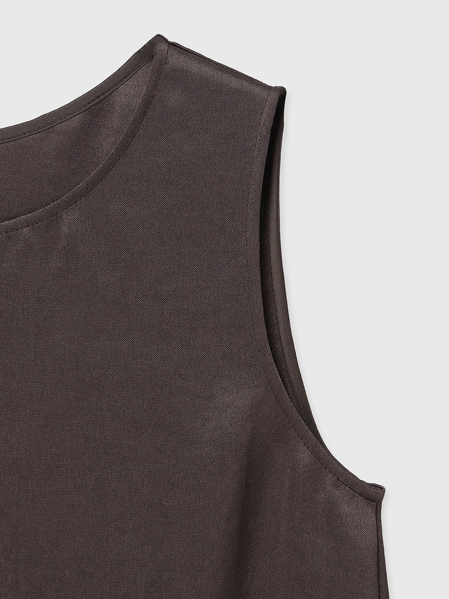 Satin Sleeveless Top