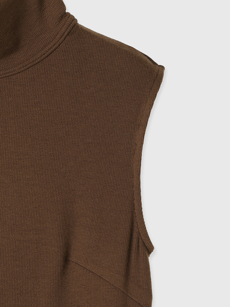 テンセルウールノースリーブカットトップス