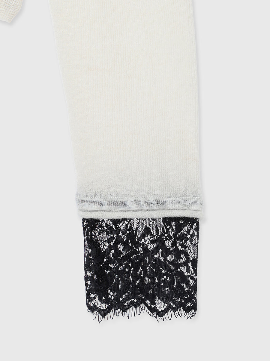 アイラッシュレーストリミングニット