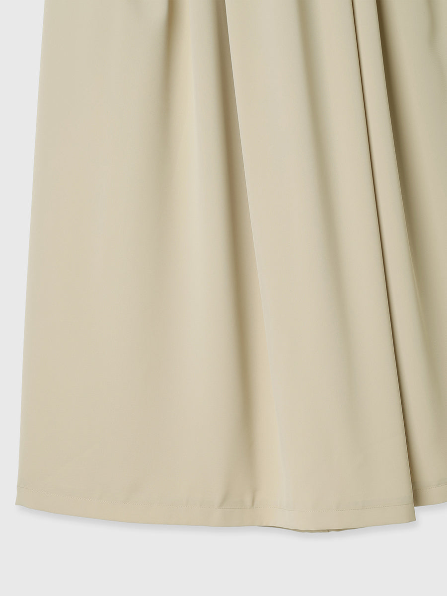 ライトダブルサテンハイウエストパンツ