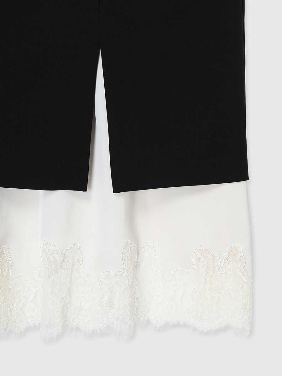 Hem Lace Layered Skirt