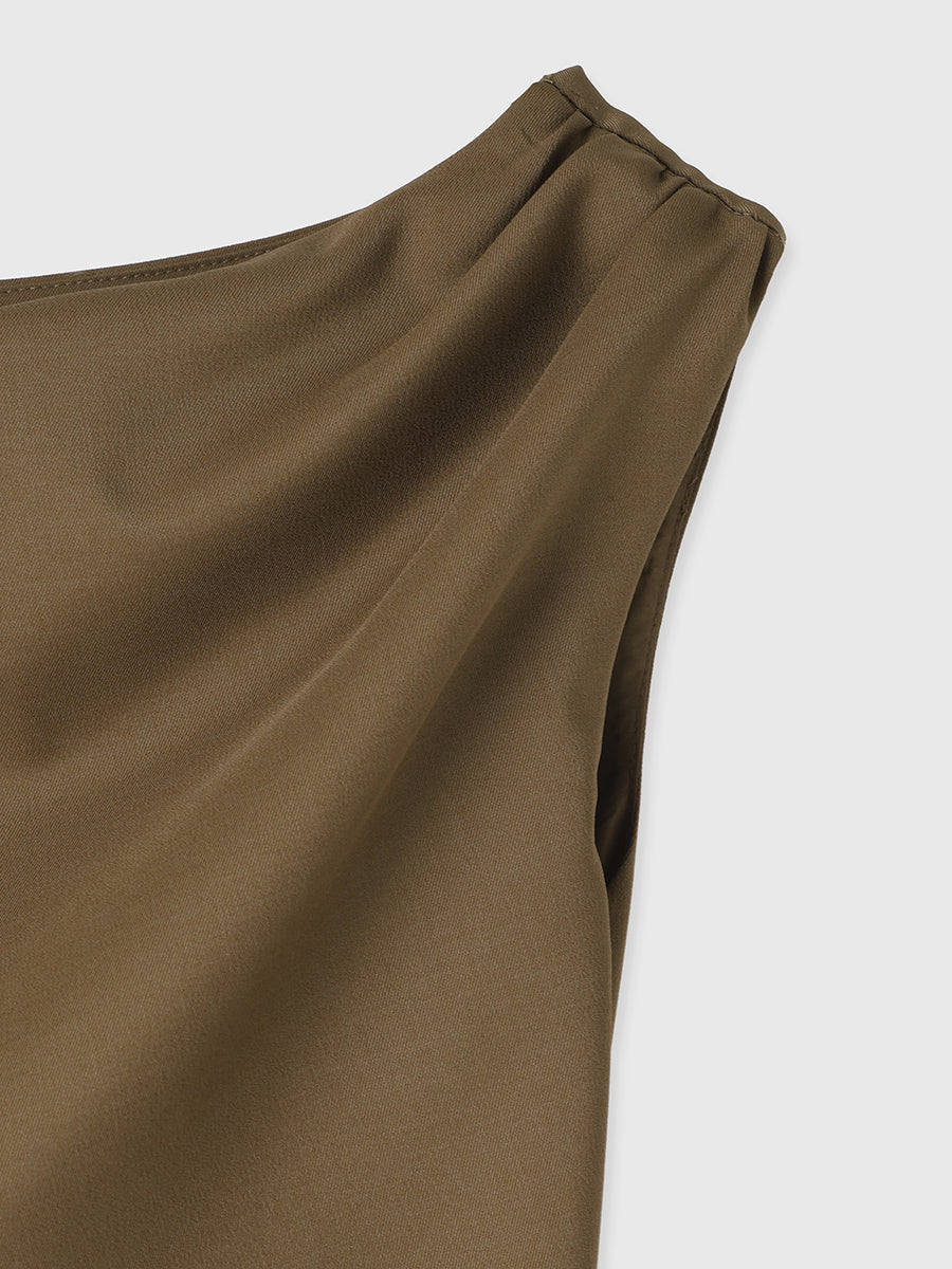 アシメドレープオールインワン