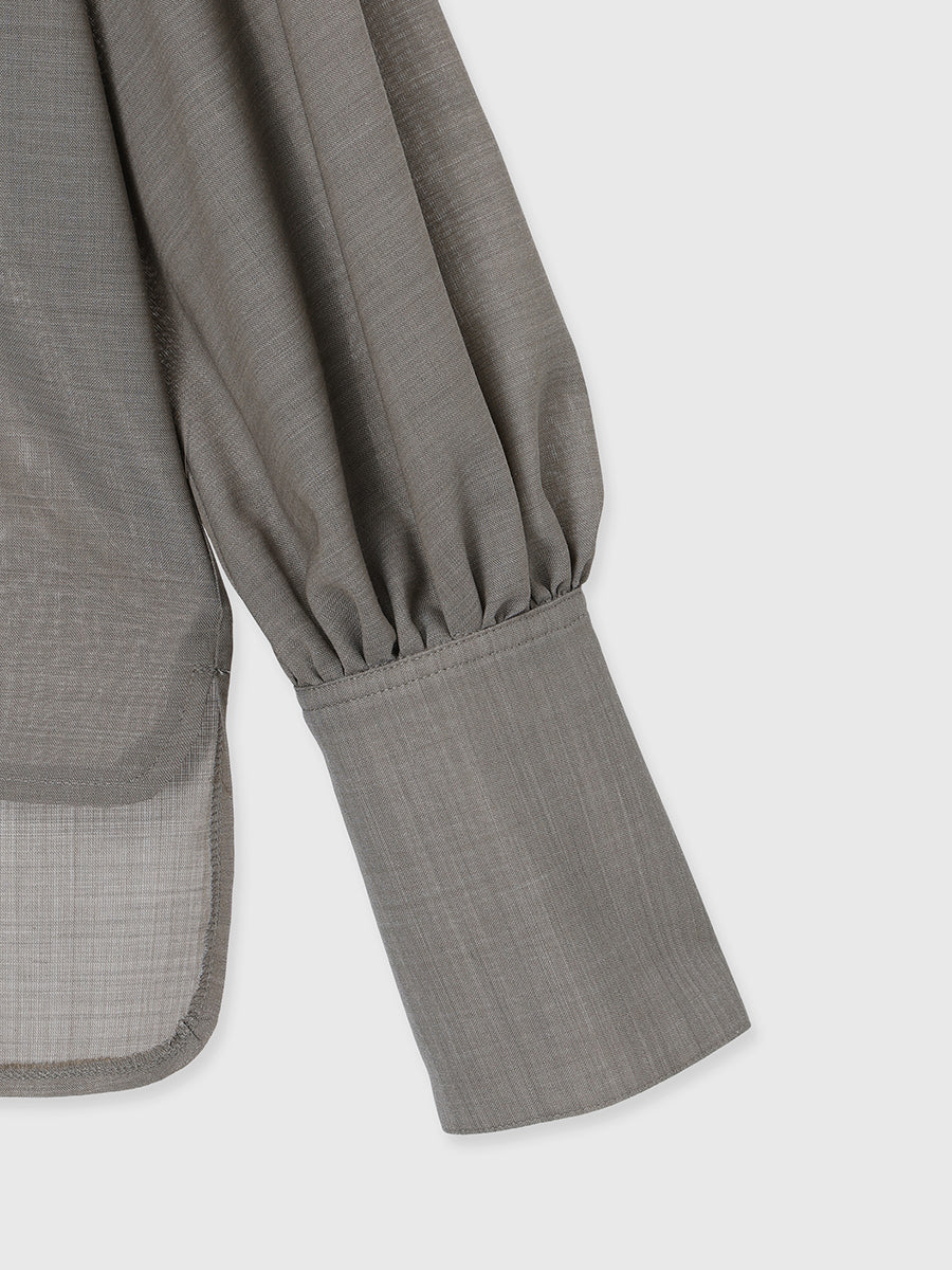 フロントリボンブラウス