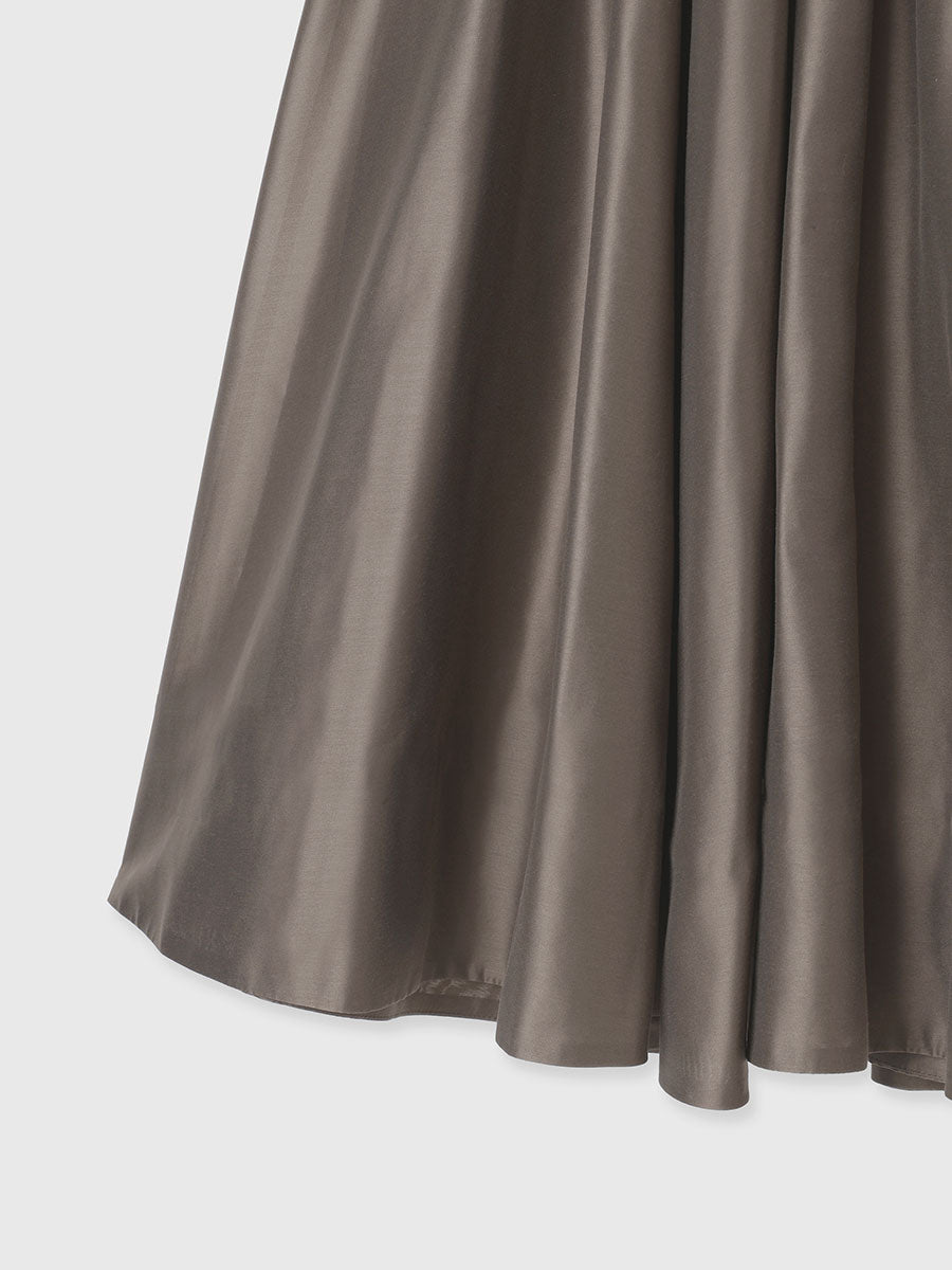 ギャザーベルトオーガンスカート