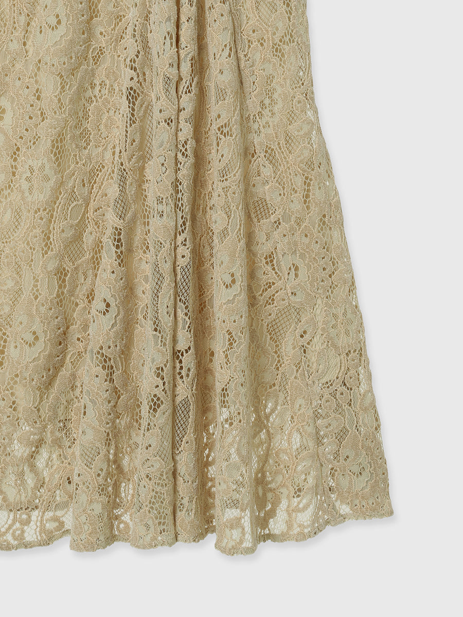 ベロアレースナロースカート