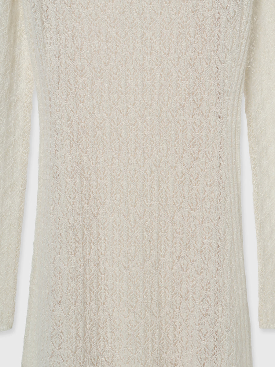 レースワークニットワンピース