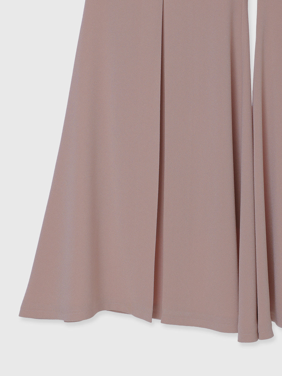 トリアセバックサテンフレアパンツ