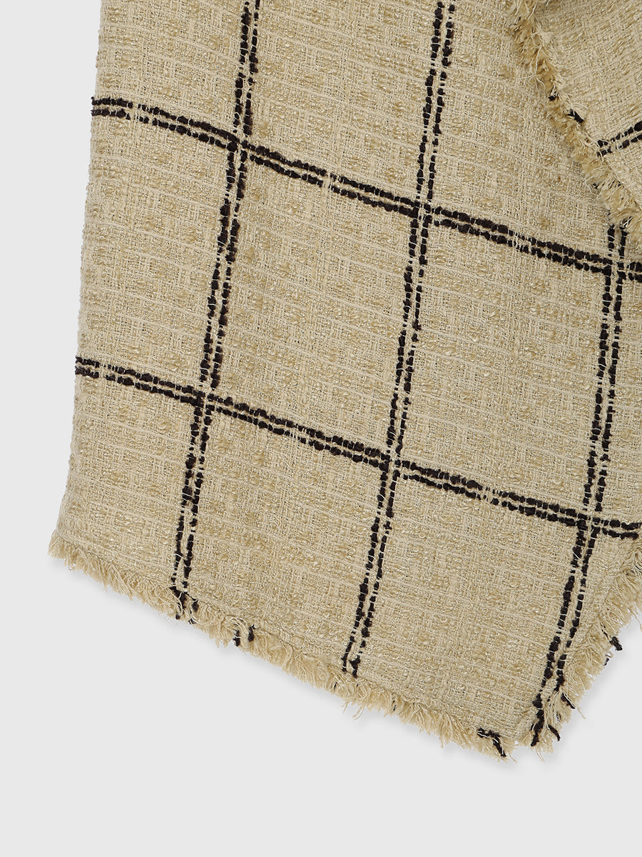 ツイードラップスカート