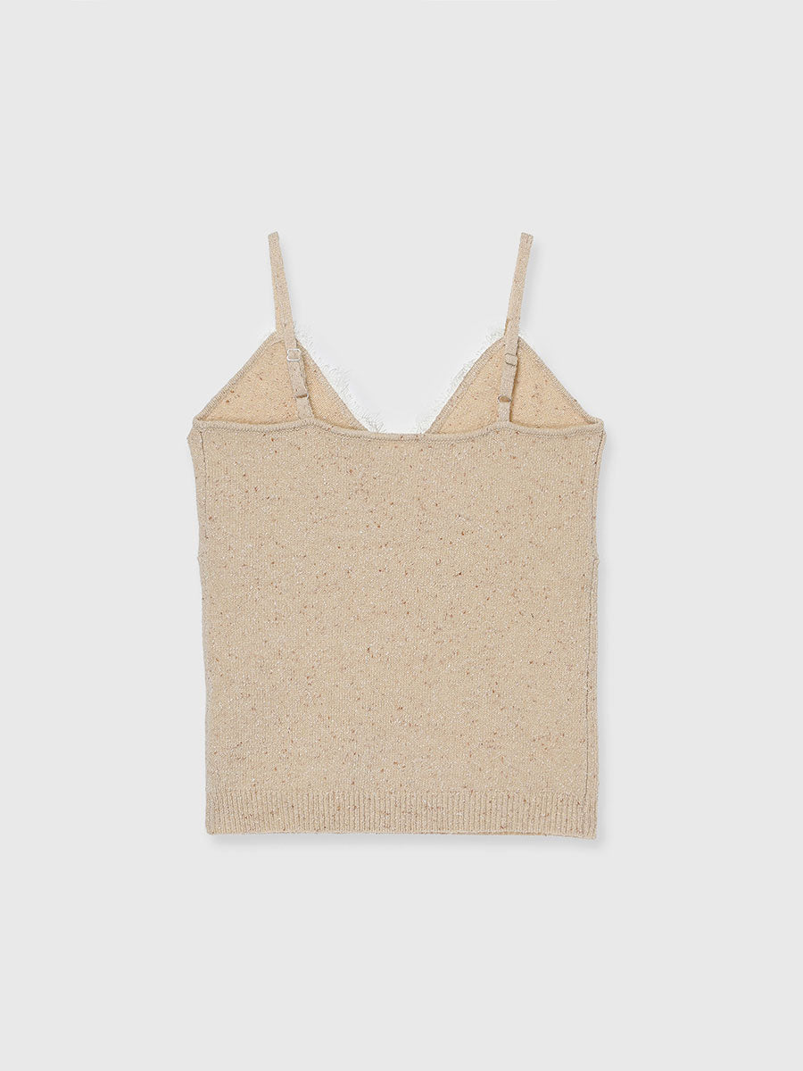 メランジヤーンニットセットアップ