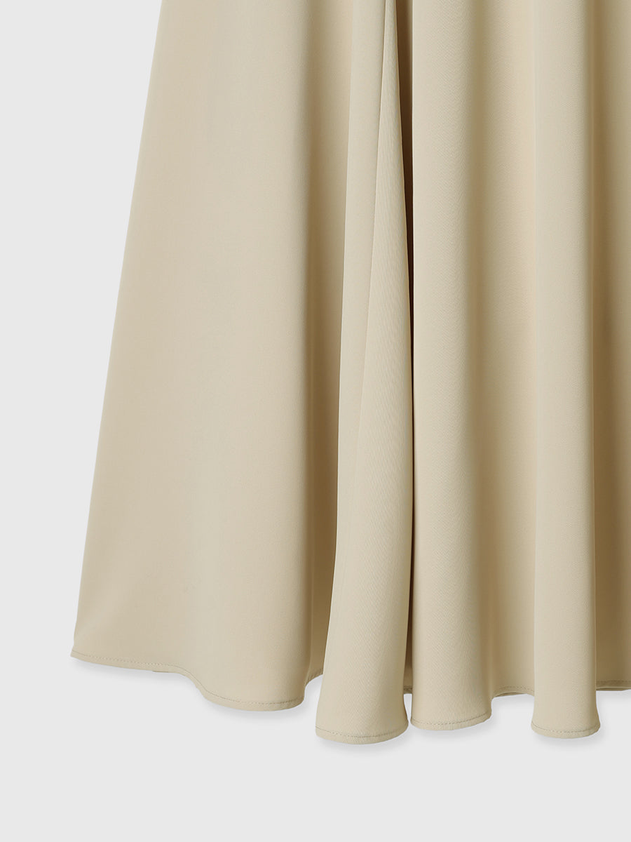 ライトダブルサテンボリュームナロースカート