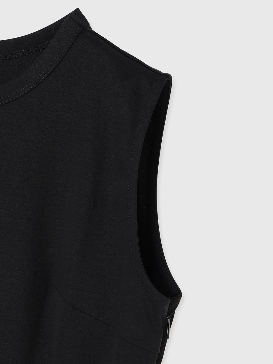Silk-Touch Cotton Balloon Hem Docking T-Shirt