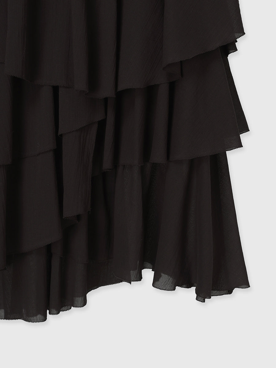 コットンクレープティアードスカート