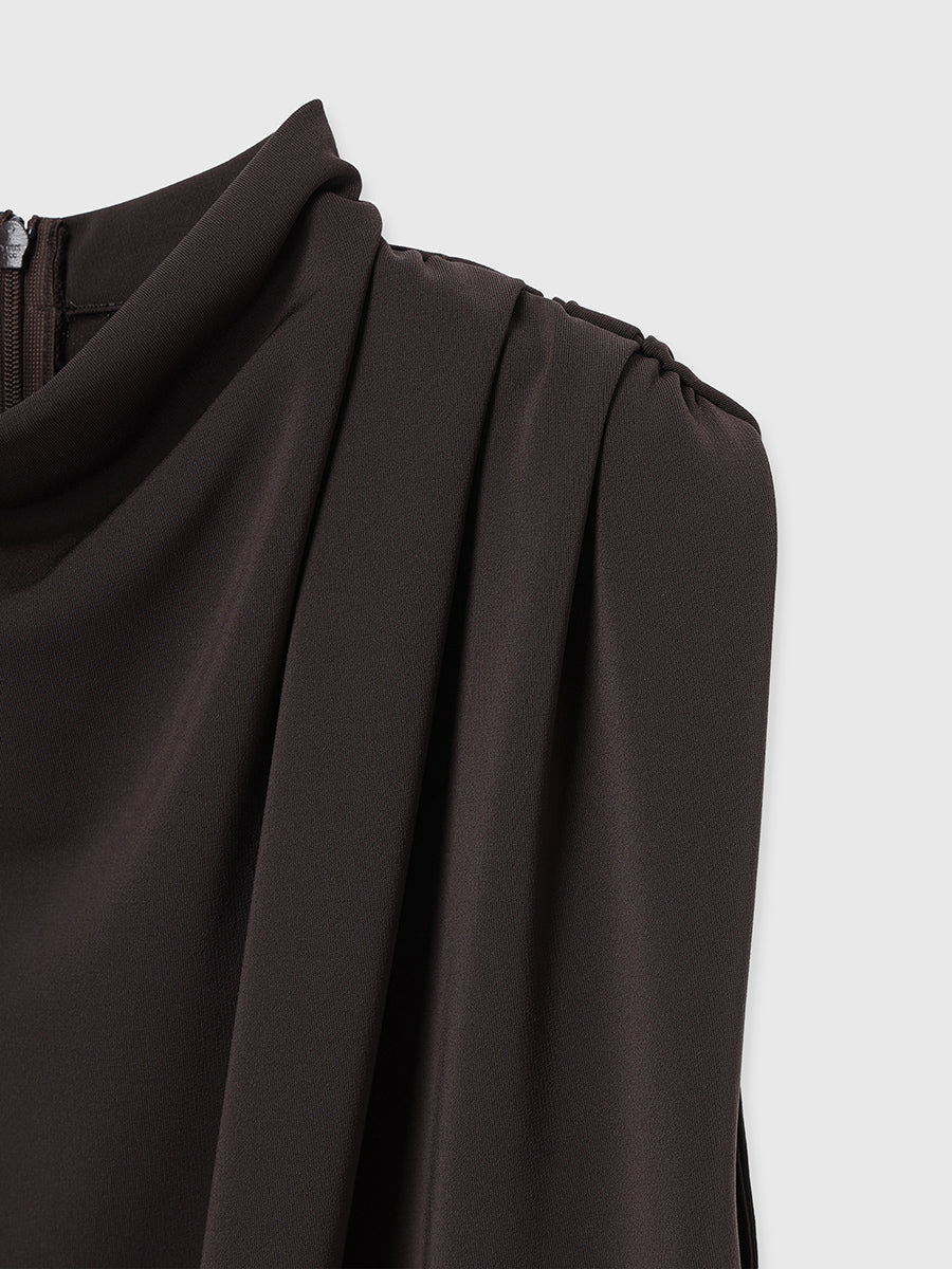 トリアセギャザードレープカットトップス