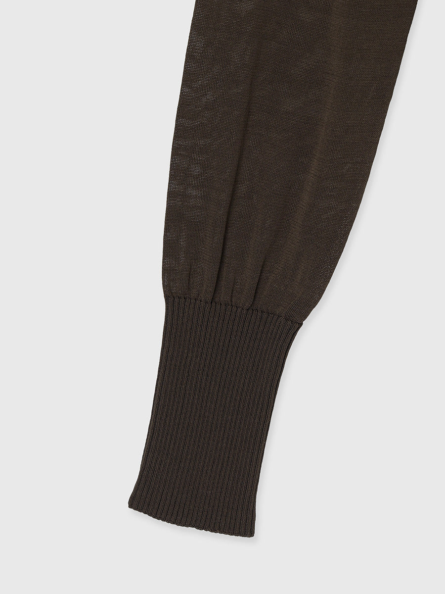 Mercerized Cotton Basic Knit Cardigan