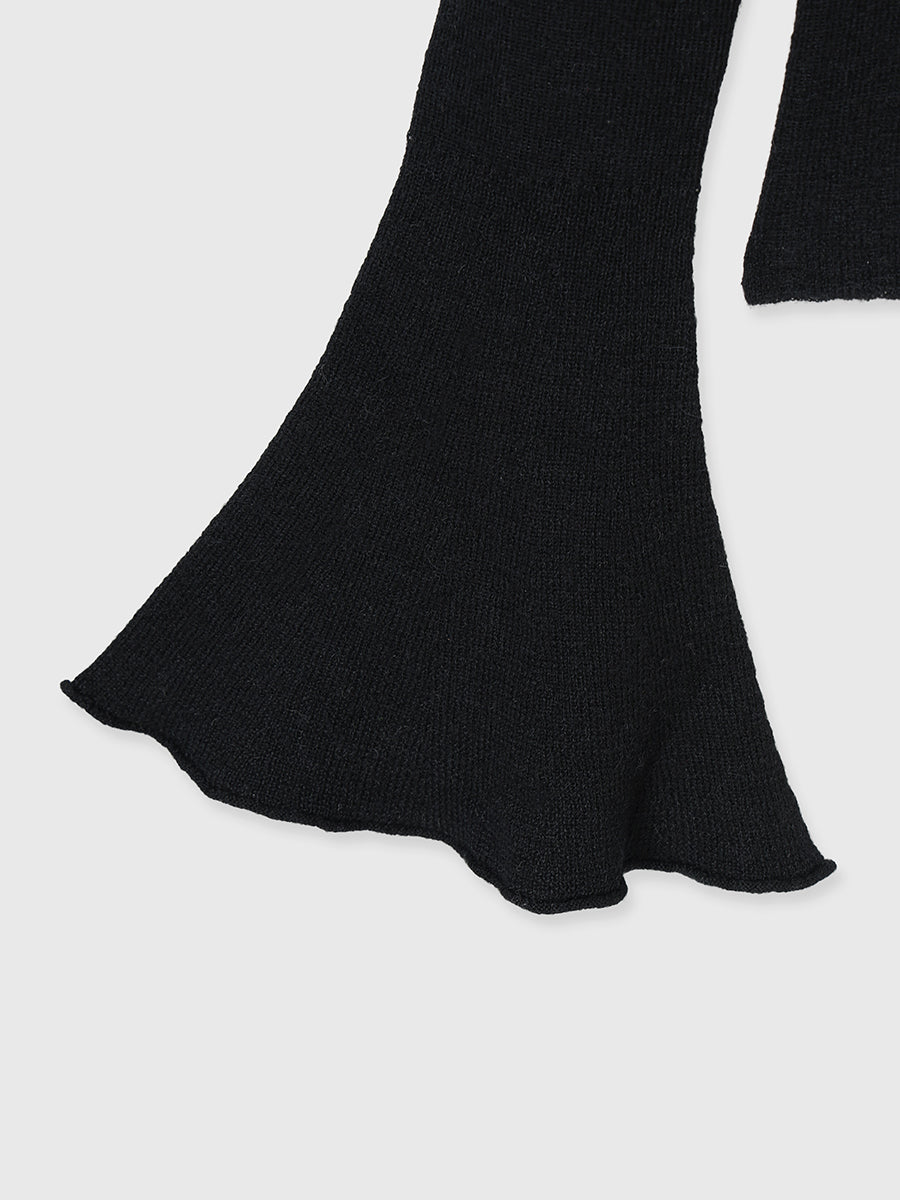 カスケードフリルニットトップス