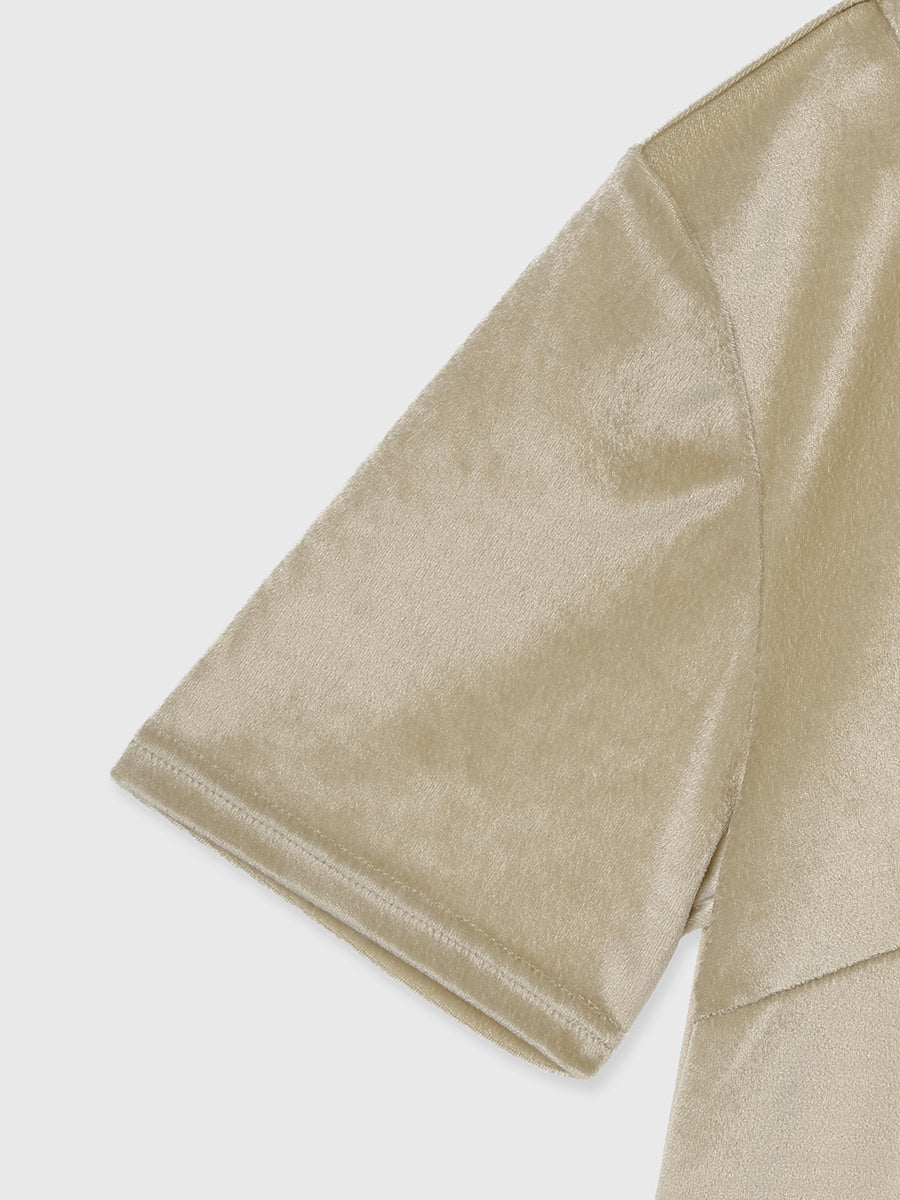 Triacetate Velour Cut T-Shirt