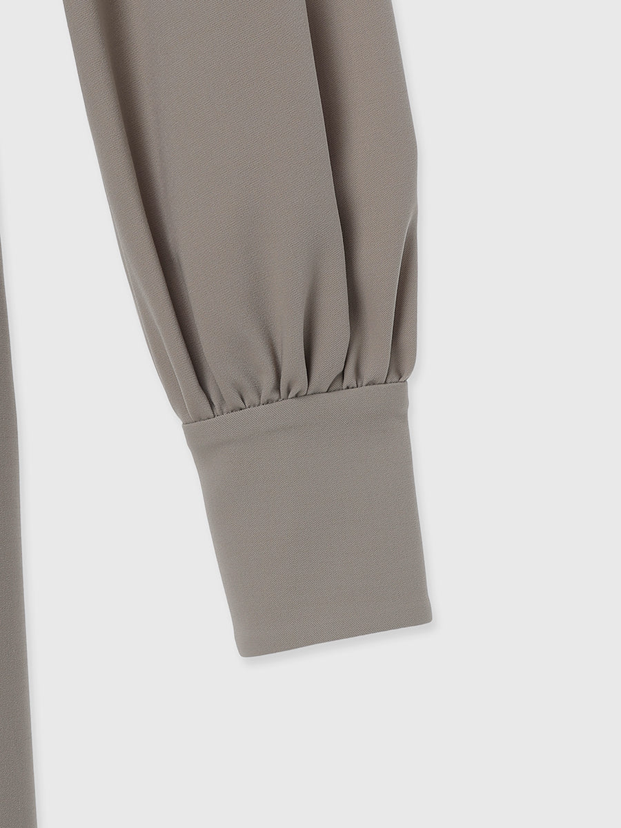 ノーカラーナローワンピース