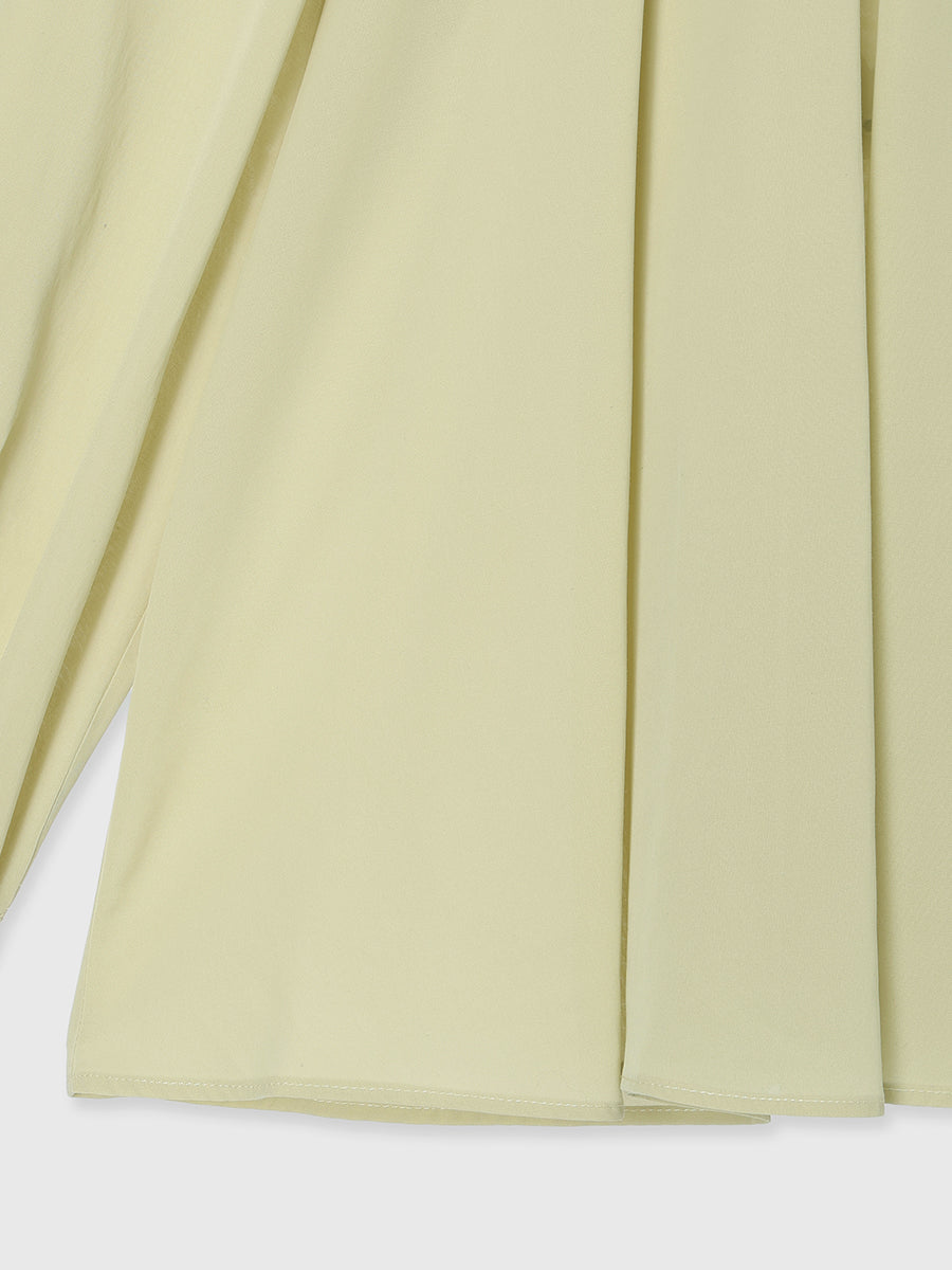 キュプラコットンボリュームブラウス