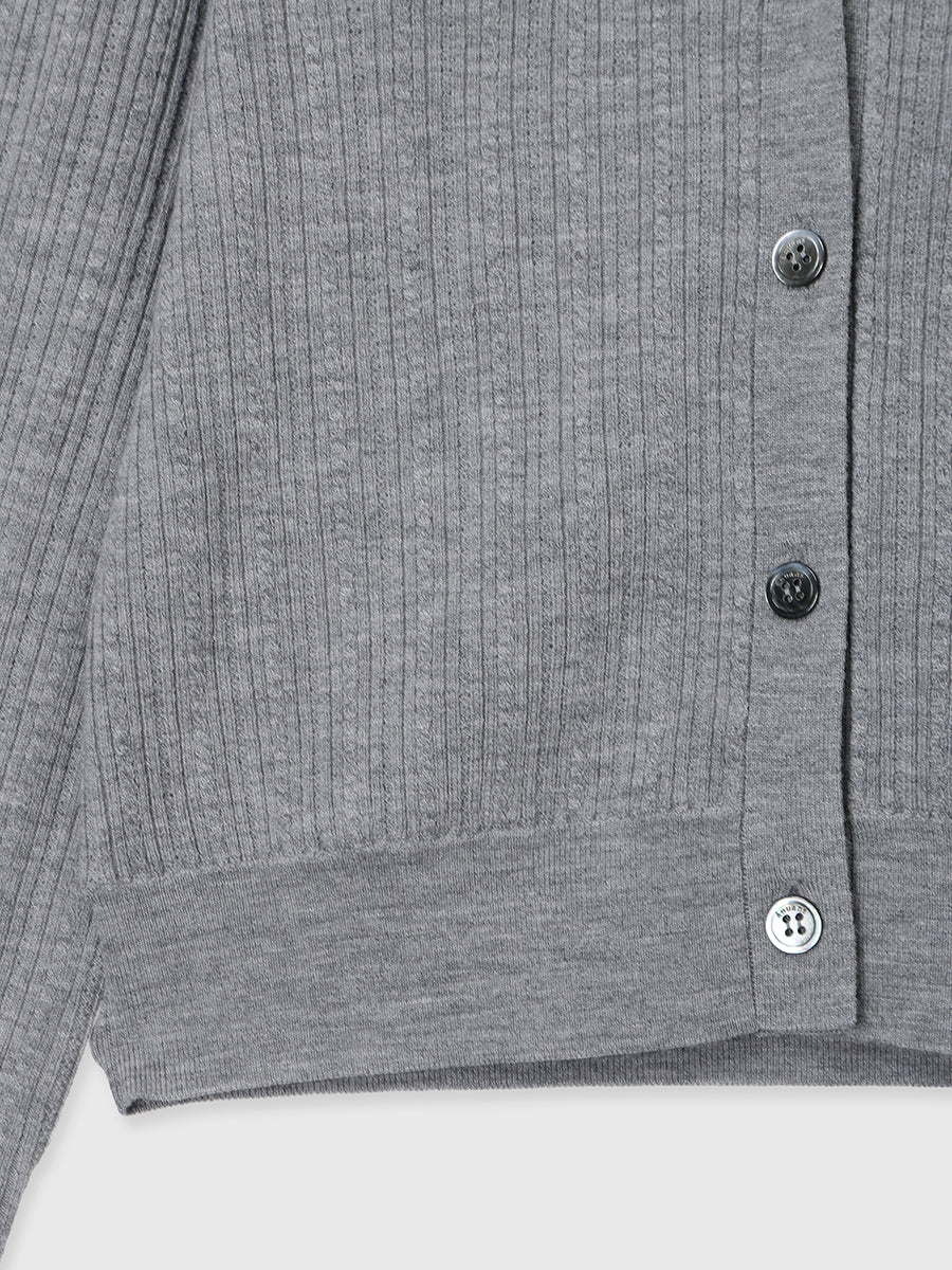 ラティスケーブルニットカーディガン