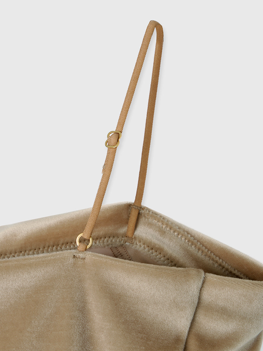 [OUR WACOAL×anuans] Cup-in Velour Short Camisole