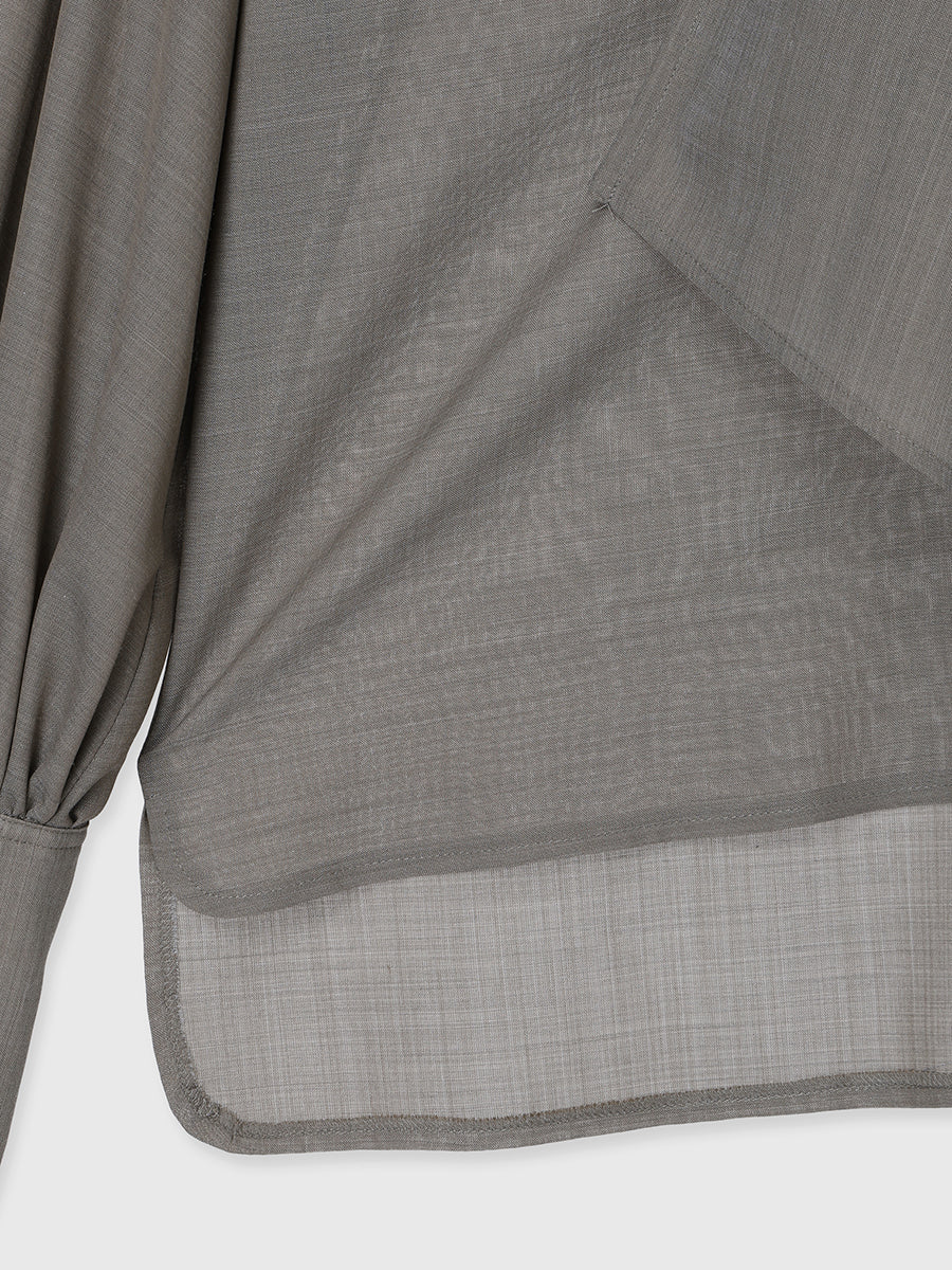 フロントリボンブラウス