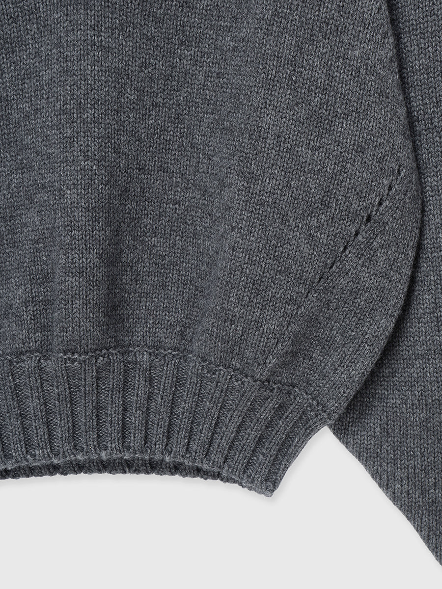 スキッパーメランジニットプルオーバー