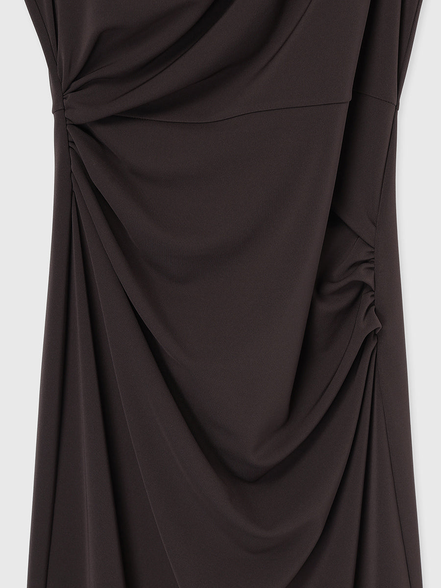 トリアセドレープナローワンピース