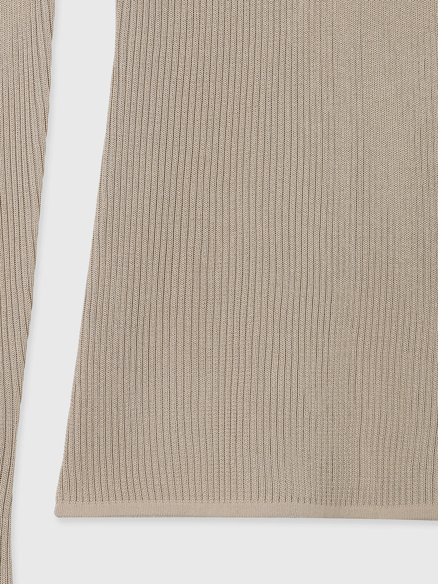 リュクスビスコースリブニットプルオーバー