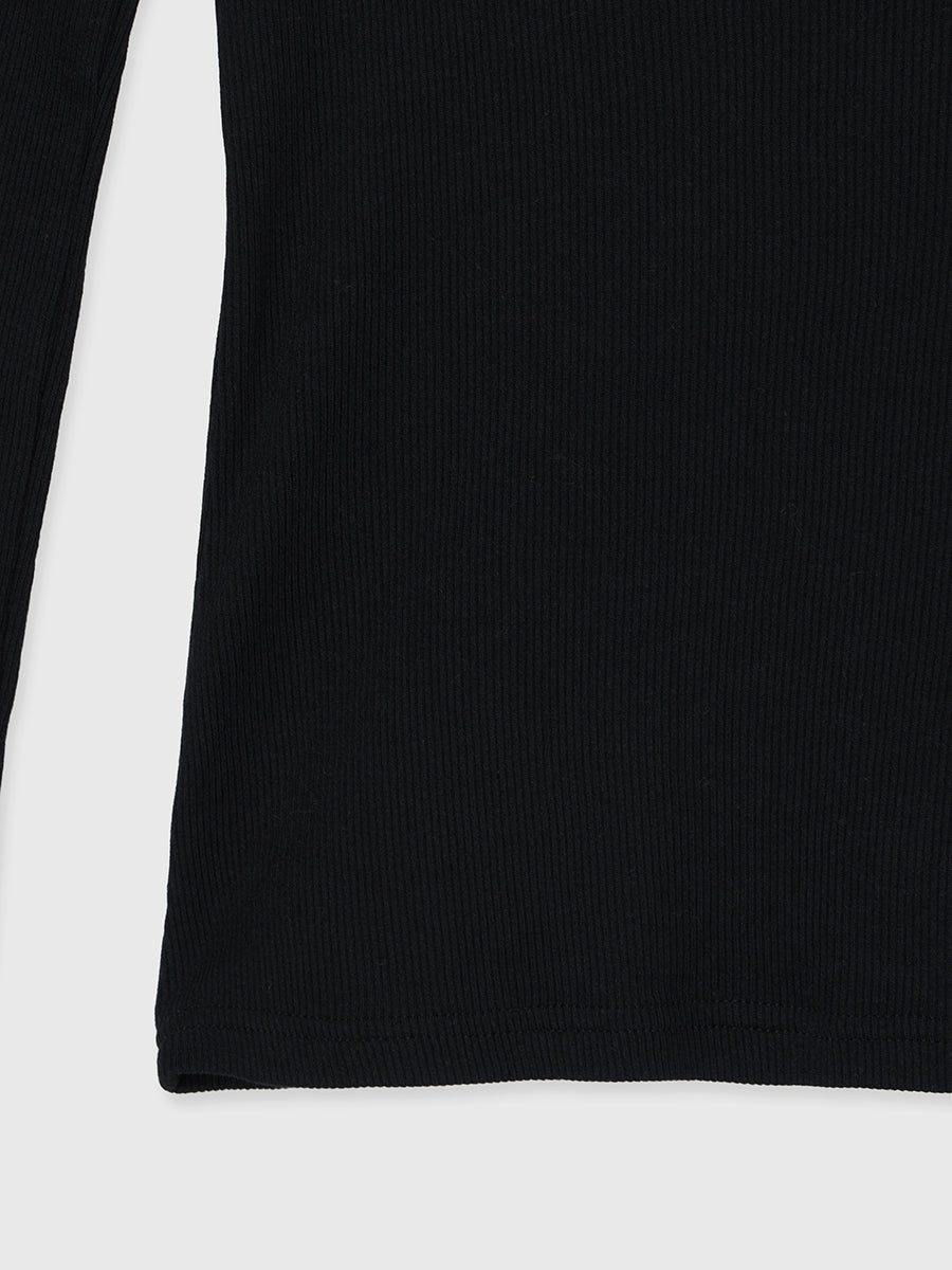 オフショルリブカットトップス