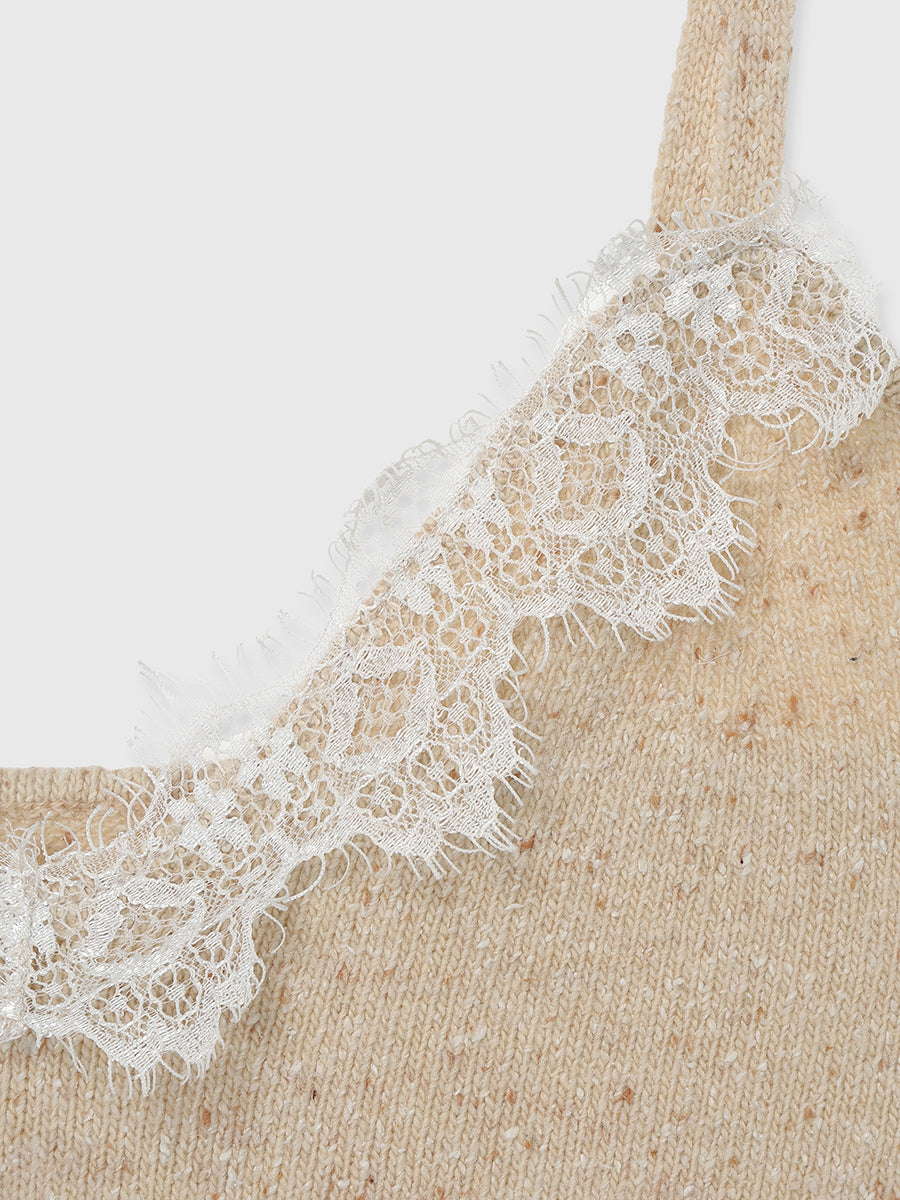 メランジヤーンニットセットアップ