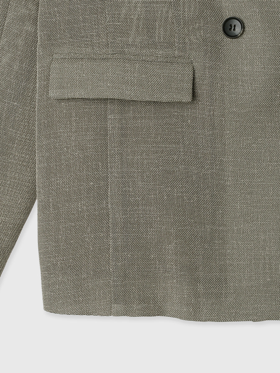 网眼双排扣夹克