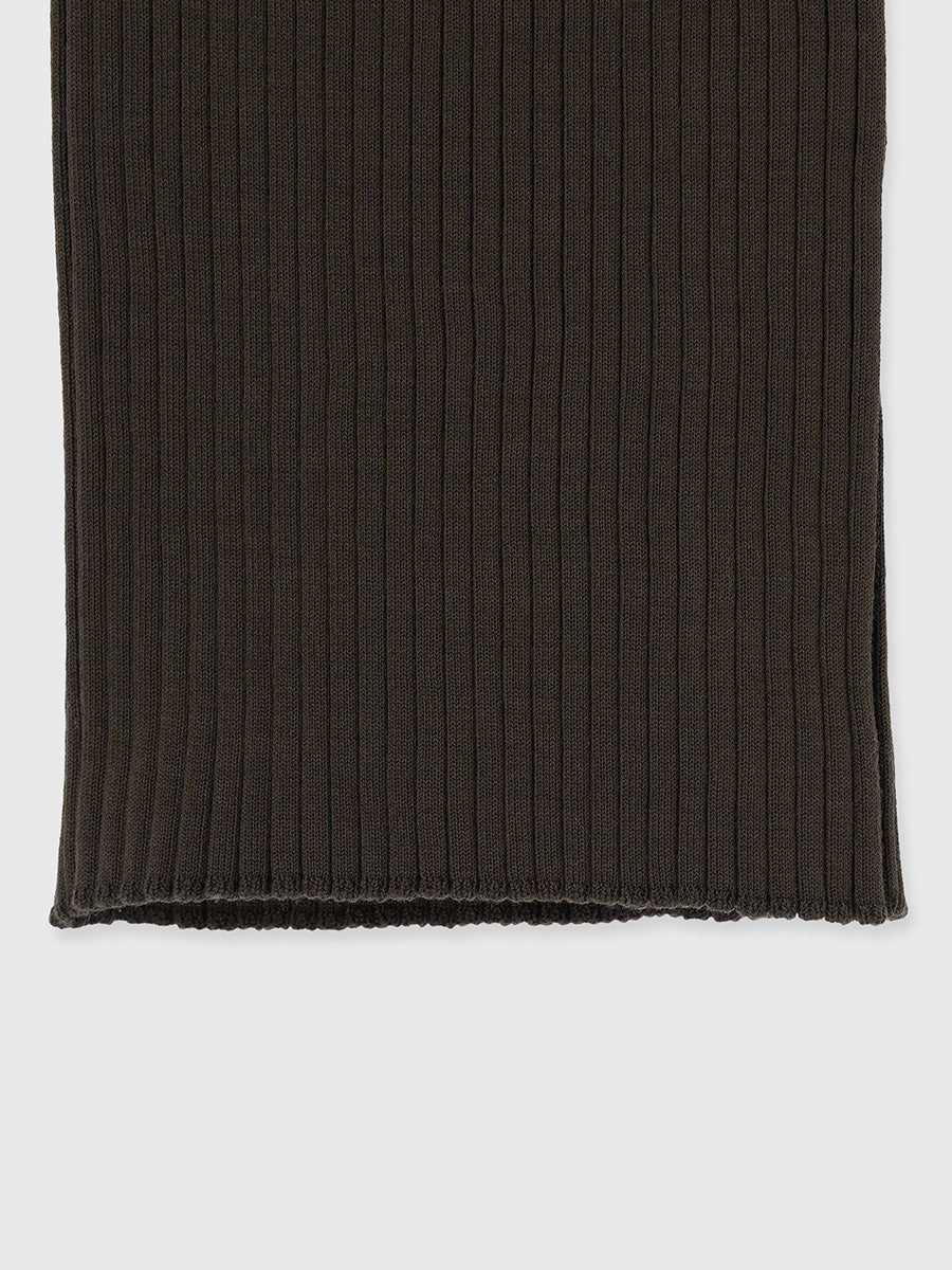 Mercerized Cotton Rib Knit Top