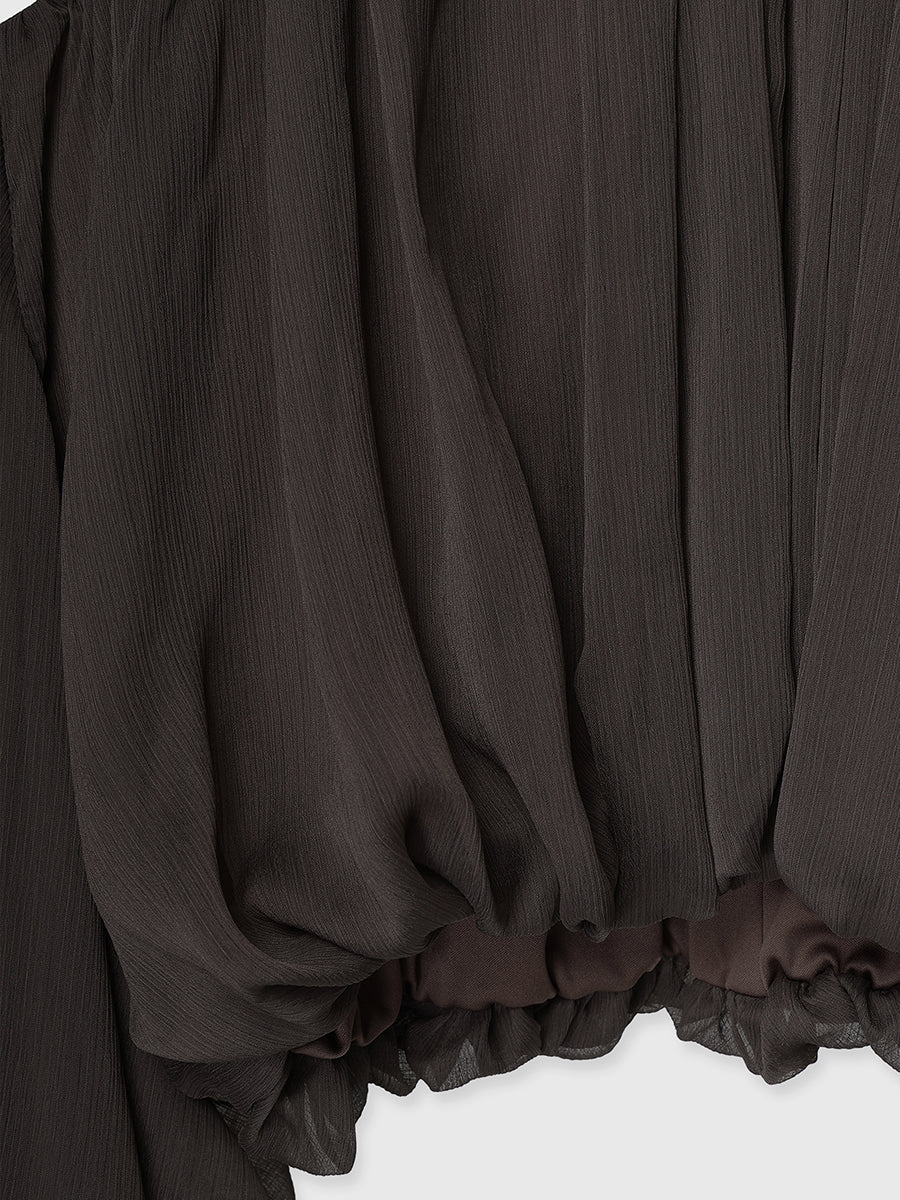 シフォンボリュームブラウス