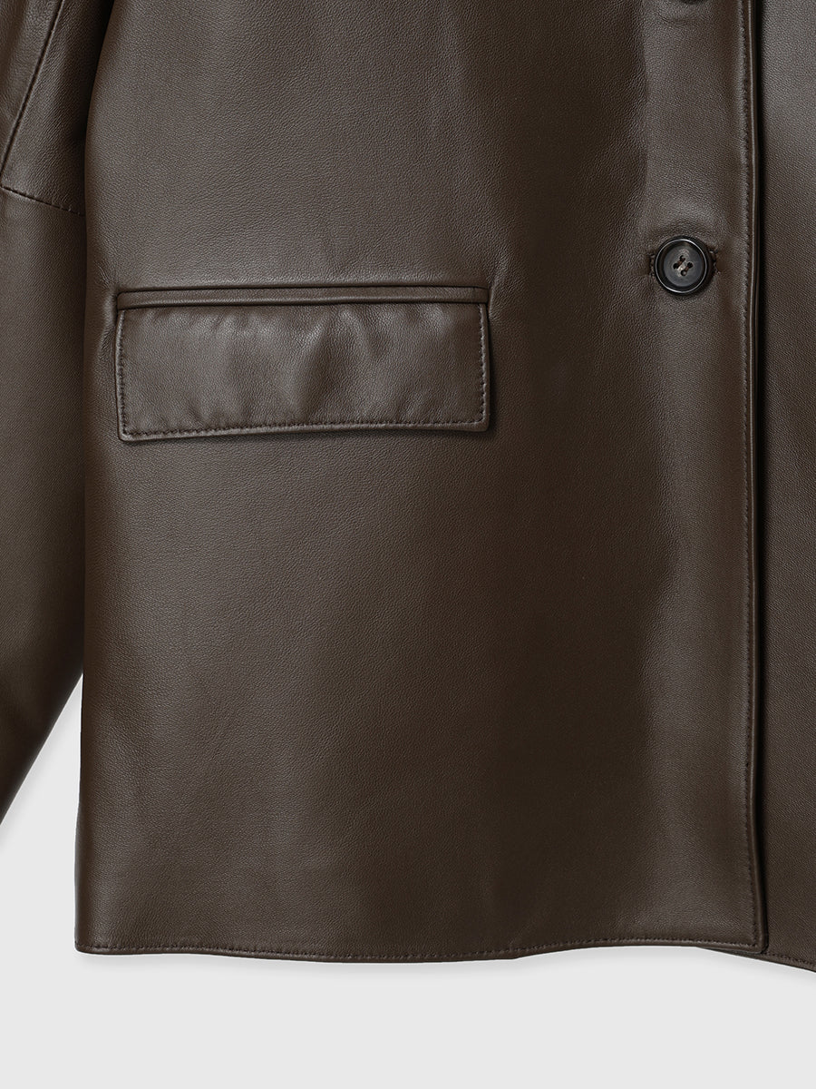 レザーテーラードジャケット