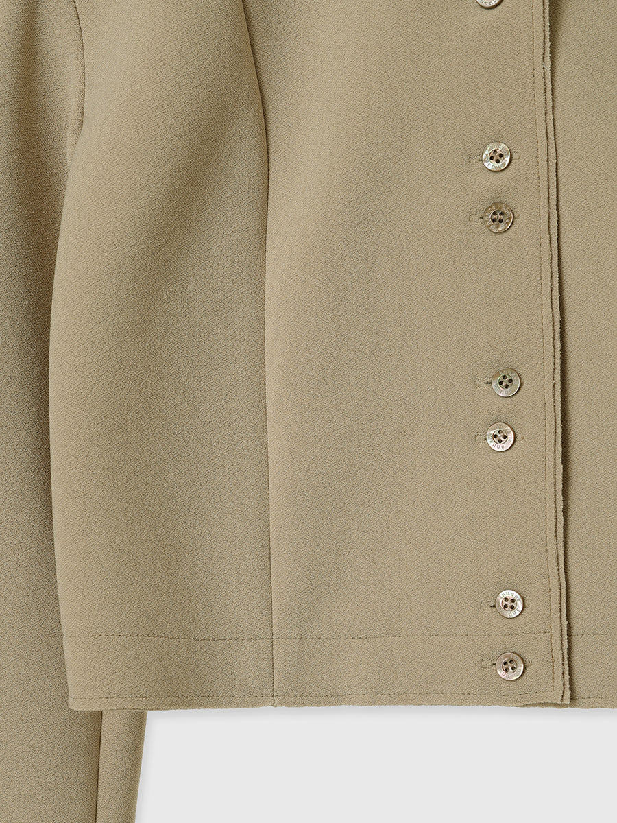 カットジョーゼットショートカーディガン